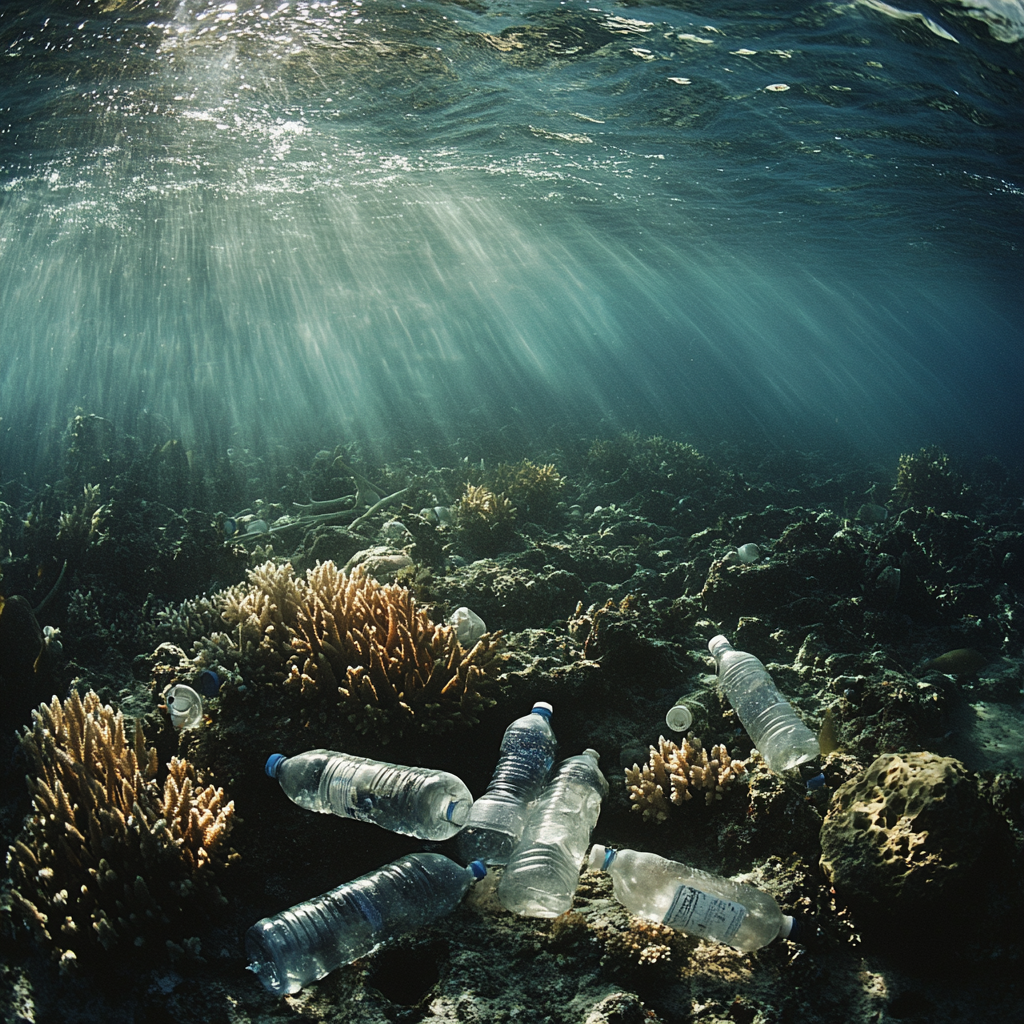 polluted coral reef