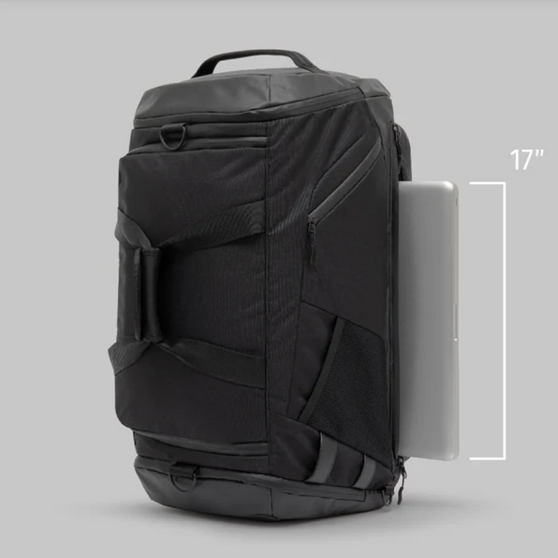 Monarc travel duffel backpack showing laptop pocket